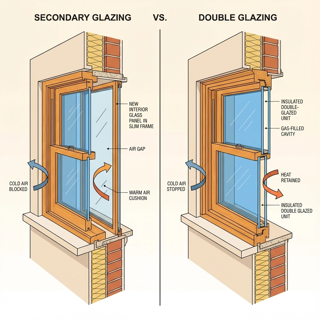 Secondary Glazing vs Double Glazing: Which is Best for Listed Buildings and Period Properties?