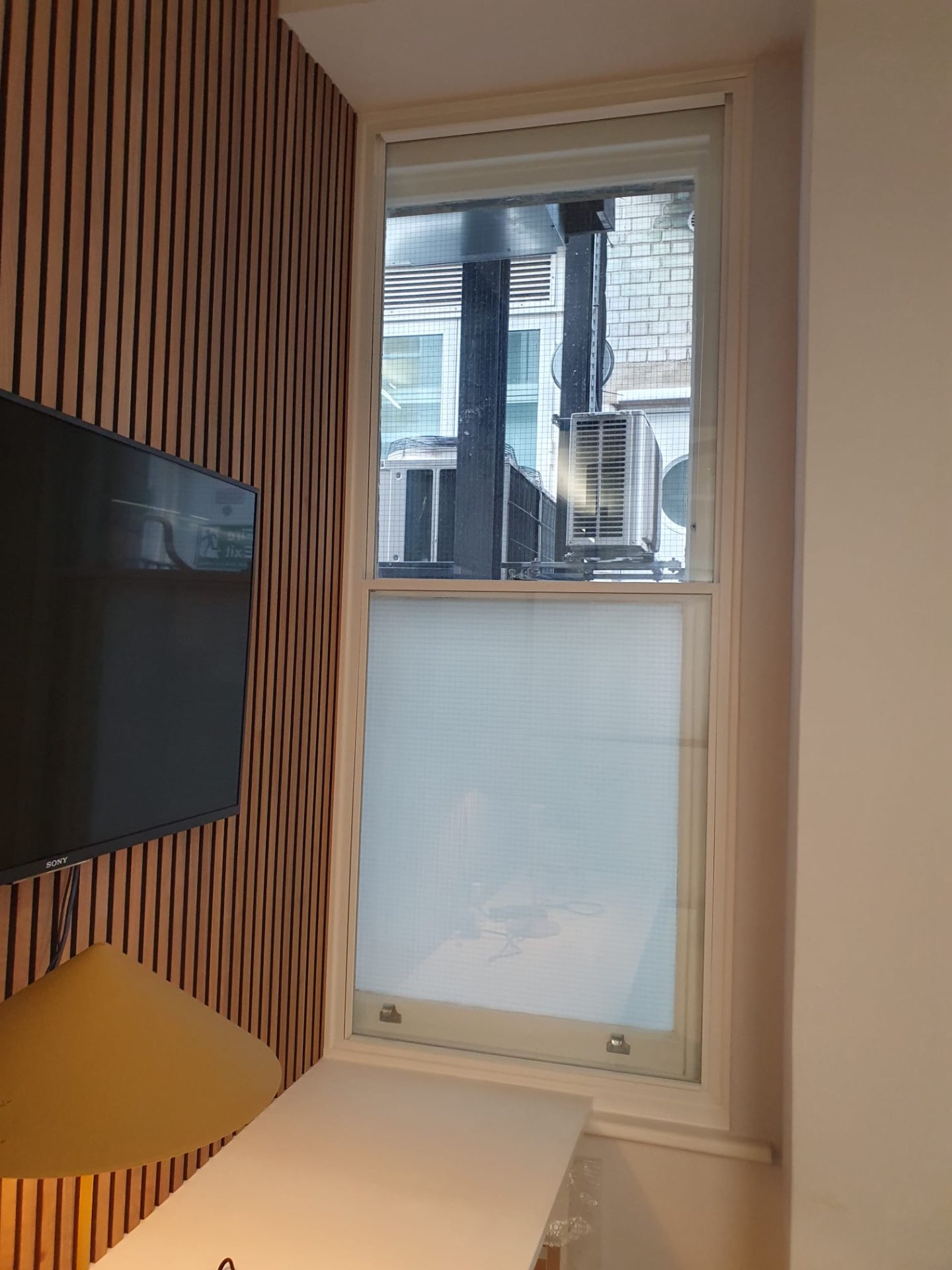 Secondary glazing cross-section showing air gap