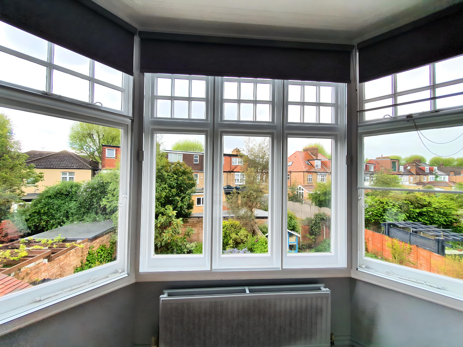Period bay window with energy-efficient secondary glazing installation
