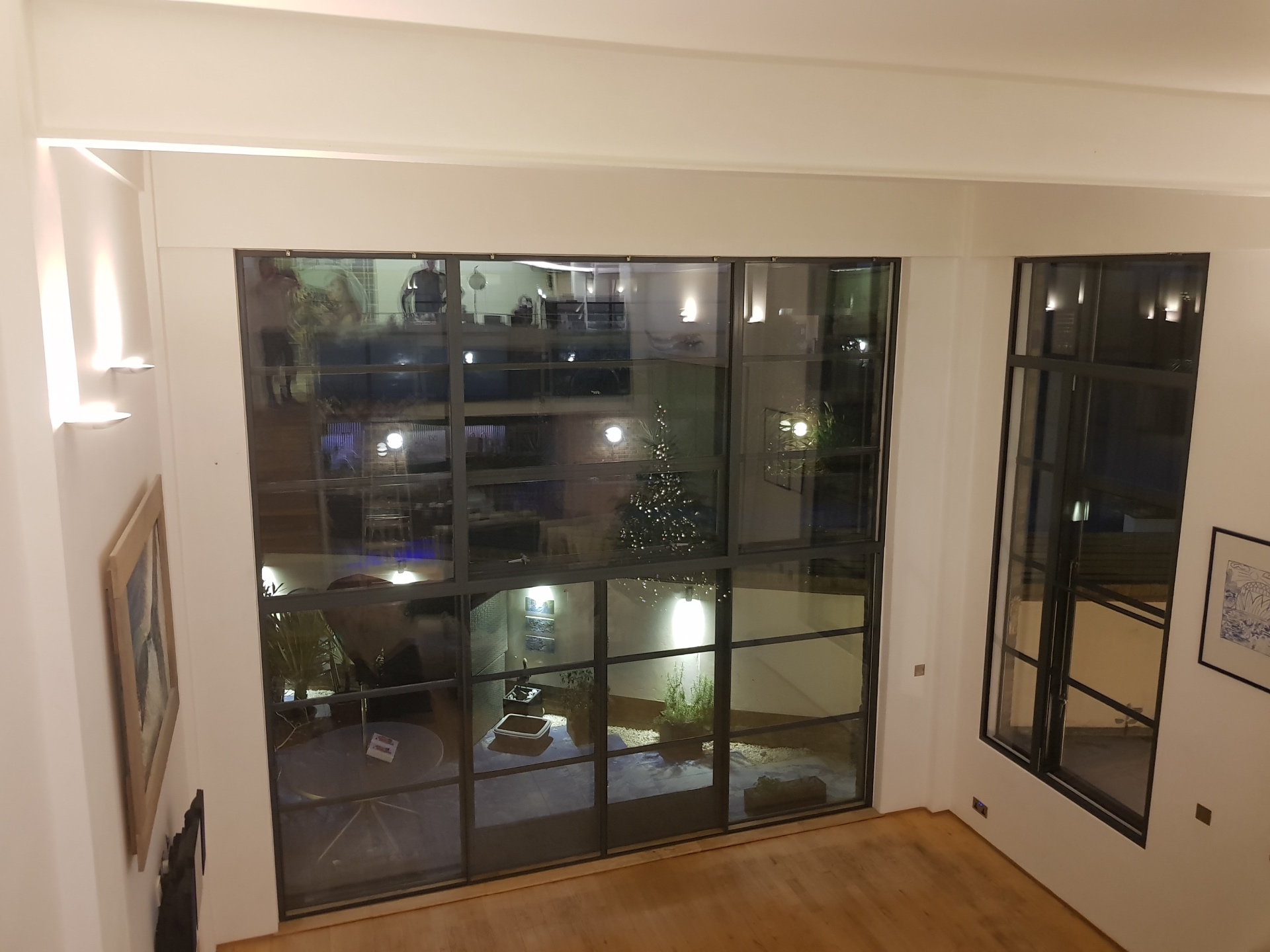 Secondary glazing installation showing thermal improvement